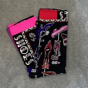 Bob Mackie silk shoes print scarf